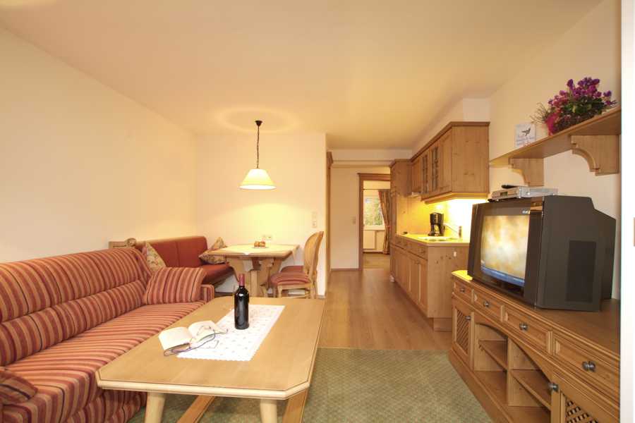 Wohnzimmer im Apartment Bergschuh
